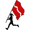 Drapeau Lettonie femme course