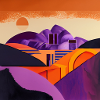 Desert at sunset