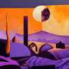Desert in the moonlight