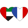 United Arab Emirates France Flag