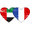 United Arab Emirates France Flag