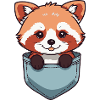 Red Panda in Breast Pocket