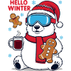 Polar bear with gingerbread