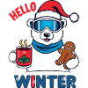 Polar bear with gingerbread