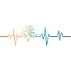 Heartbeat Retro Family Tree