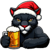 Panthère Noël Bière Drôle