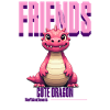 Süßer pinker Drache