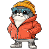 Robbe Tier Winter Comic
