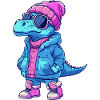Dinosaur brontosaurus winter comic