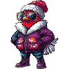 Rooster Winter Comic