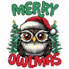 Joyeux hiboux drôles Noël