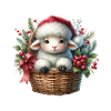 Christmas lamb in a basket