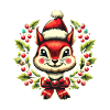 Joyeux écureuil Noël Festif