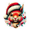 Christmas squirrel with cap