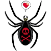 Black widow spider in love