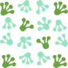 Frøfødder Udskrifter L Frø Paw Print