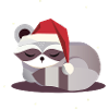 Sleeping Santa Raccoon – Christmas Design