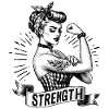 Strength Strong Power Woman Rockabilly Gift
