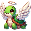 Cute Turtle Cartoon Angel Wings