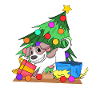 Dog Christmas Tree Funny Christmas