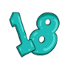 Dix-huit 18 Numéro Numéro