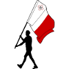 Flag Malta man walking