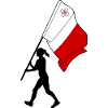 Flag Malta woman walking