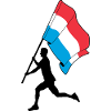Flag Luxembourg man running