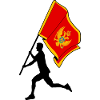 Flag Montenegro man running