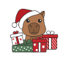 Capybara Christmas Gift Winter Animals