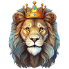 Lion avec couronne