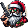 Santa mit Pistole