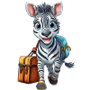 A zebra goes