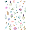 Aquarell Blumen auf Schwarz