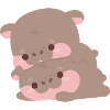 Moo Deng Hippo Couple