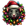Rat Souris Père Noël Noël