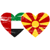 United Arab Emirates Macedonia Flag
