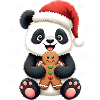 Panda de Noël