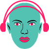 Frau hört Musik