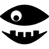 Fish shows teeth