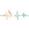 Retro Heartbeat Writer's Feather