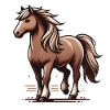 Majestic Brown Horse Illustration
