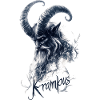 Krampus - Schwarz-weiss