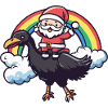 Strauß Weihnachtsmann Regenbogen