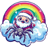 Tarantula Weihnachtsmann Regenbogen