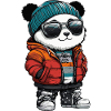 Panda Winter Comic
