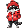 Raccoon Winter Comic