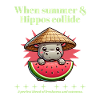 Hippopotame à la pastèque