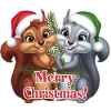 Joyeux Noël Écureuil Noël Mignon