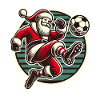 Santa Claus Soccer Player Design